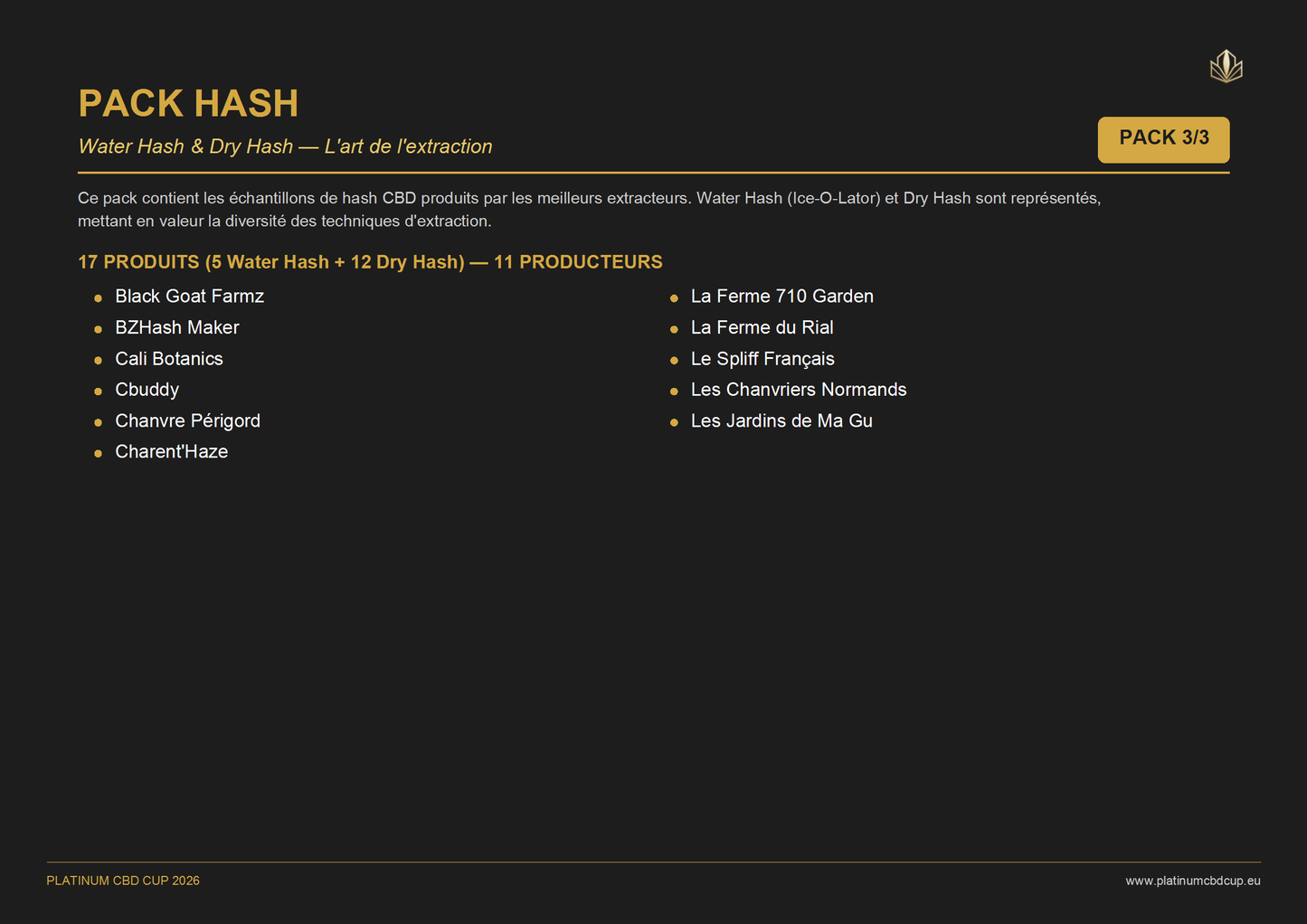 Pack jury - Platinum Cup